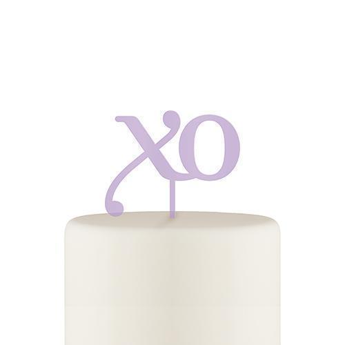 XO Acrylic Cake Topper - Lavender (Pack of 1)