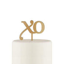 XO Acrylic Cake Topper - Metallic Gold (Pack of 1)