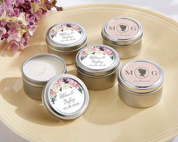 Wedding Candle Holders Personalized Travel Candle - English Garden Kate Aspen