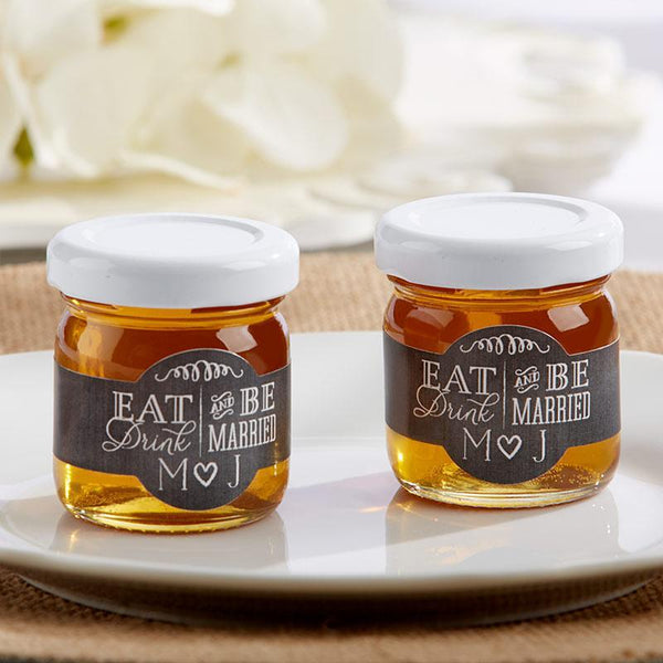 Wedding Ceremony Accessories Personalized Clover Honey - Eat, Drink & Be Married (2 Sets of 12) Kate Aspen