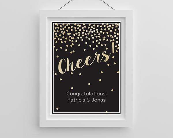 Wedding Ceremony Accessories Personalized Poster (18x24) - Cheers! Kate Aspen