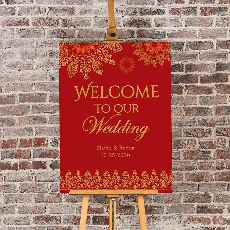 Wedding Ceremony Accessories Personalized Poster (18x24) - Indian Jewel Wedding Kate Aspen