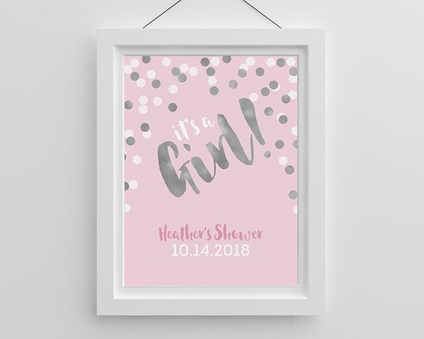 Wedding Ceremony Accessories Personalized Poster (18x24) - It's a Girl! Kate Aspen