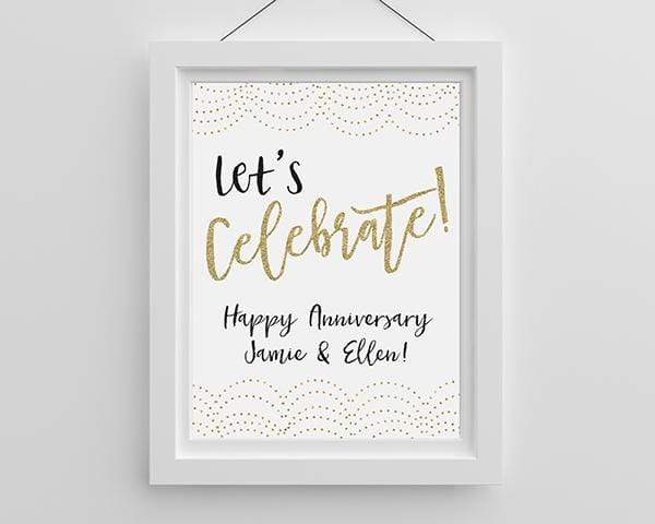 Wedding Ceremony Accessories Personalized Poster (18x24) - Let's Celebrate! Kate Aspen