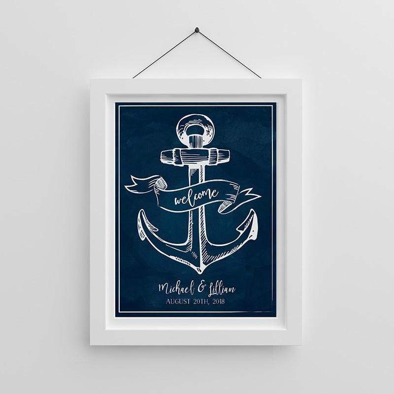 Wedding Ceremony Accessories Personalized Poster (18x24) - Nautical Kate Aspen