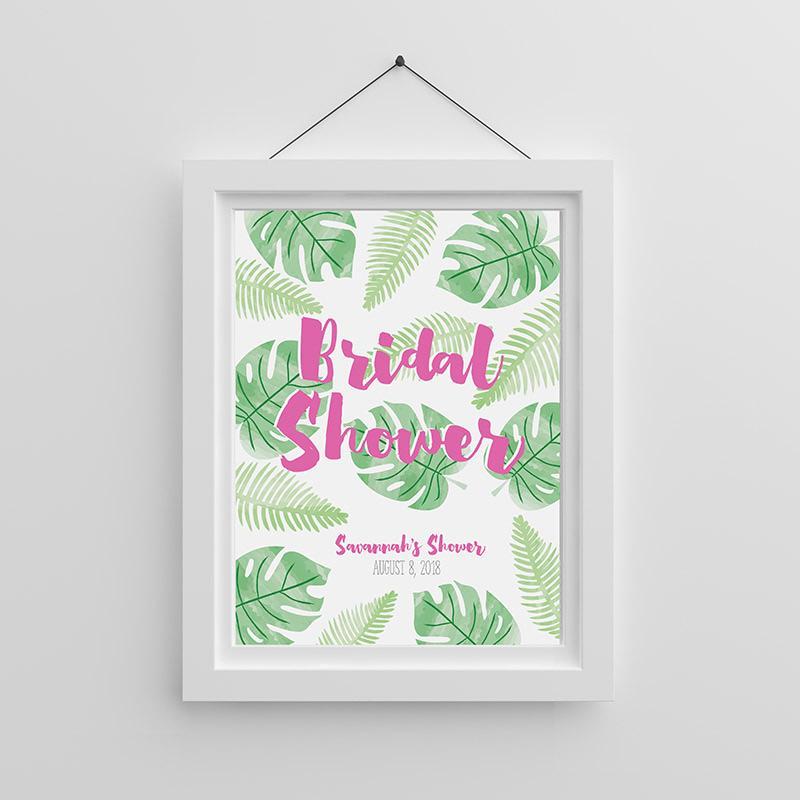 Wedding Ceremony Accessories Personalized Poster (18x24) - Pineapples & Palms Kate Aspen