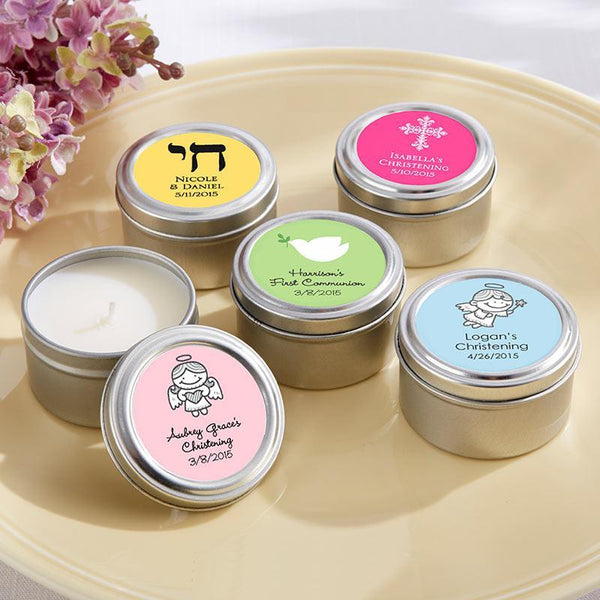 Wedding Ceremony Accessories Personalized Travel Candle - Religious(24 Pcs) Kate Aspen