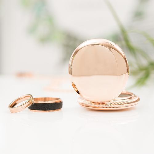Wedding Ceremony Accessories Rose Gold Pocket Wedding Ring Holder With Chain (Pack of 1) JM Weddings