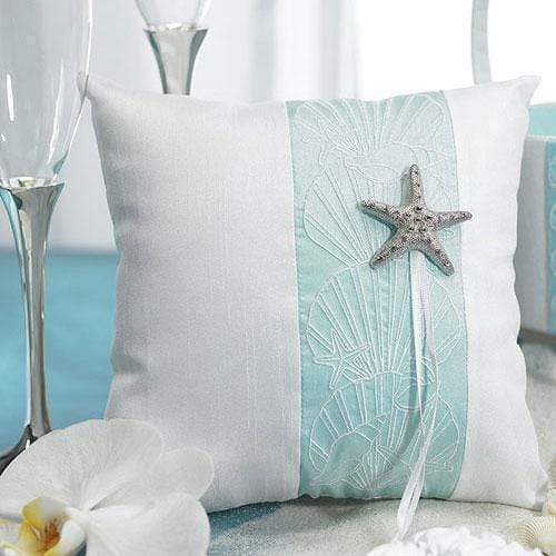 Wedding Ceremony Accessories Seaside Allure Ring Pillow (Pack of 1) JM Weddings