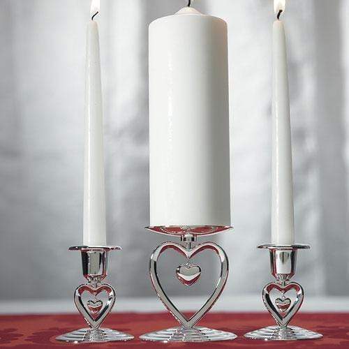 Suspended Heart Taper Candle Holders (Pack of 2)