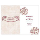 Wedding Ceremony Stationery Rose Program Plum (Pack of 1) JM Weddings