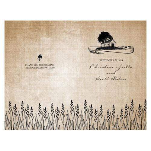 Wedding Ceremony Stationery Rustic Country Program Berry (Pack of 1) JM Weddings
