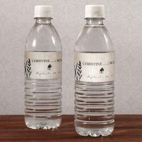 Wedding Ceremony Stationery Rustic Country Water Bottle Label Berry (Pack of 1) JM Weddings