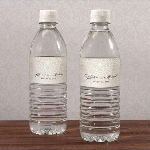 Wedding Ceremony Stationery Vintage Lace Water Bottle Label Berry (Pack of 1) JM Weddings