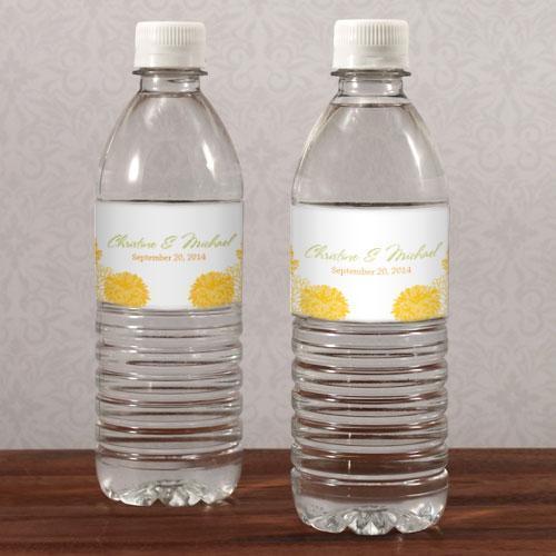 Zinnia Bloom Water Bottle Label Plum (Pack of 1)