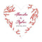 Wedding Favor Stationery Reef Coral Heart Sticker Berry (Pack of 1) Weddingstar