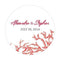 Wedding Favor Stationery Reef Coral Small Sticker Berry (Pack of 1) Weddingstar