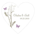 Wedding Favor Stationery Romantic Butterfly Heart Sticker Vintage Pink (Pack of 1) JM Weddings