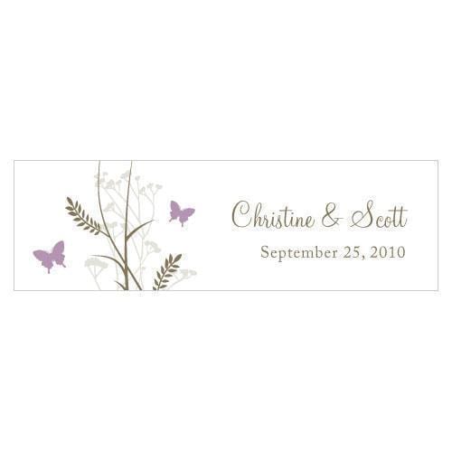 Wedding Favor Stationery Romantic Butterfly Small Rectangular Tag Vintage Pink (Pack of 1) JM Weddings