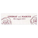 Wedding Favor Stationery Rose Small Rectangular Tag Plum (Pack of 1) JM Weddings