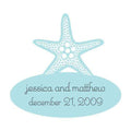 Wedding Favor Stationery Starfish Shaped Stickers Indigo Blue (Pack of 1) JM Weddings