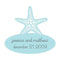 Starfish Shaped Stickers Indigo Blue (Pack of 1)