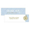 Wedding Favor Stationery Vintage Travel Small Rectangular Favor Tag - Thank You Pastel Blue (Pack of 1) JM Weddings