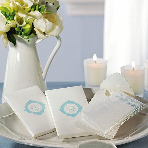 Wedding Favor Tissues Sea Blue Print (Pack of 12)-Handkerchiefs-JadeMoghul Inc.