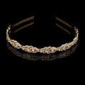 Wedding Reception Accessories New Fashion Three Color Crown Pave Crystal Leaf Design Bride Hair Hoop TIY