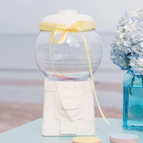 Wedding Reception Accessories Novelty Gumball Machine Canister White (Pack of 1) Weddingstar