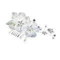 Wedding Reception Accessories Rhinestone Gauze Crystal Flowers Design Wedding Hair Comb TIY