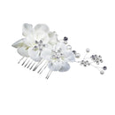 Wedding Reception Accessories Rhinestone Gauze Crystal Flowers Design Wedding Hair Comb TIY