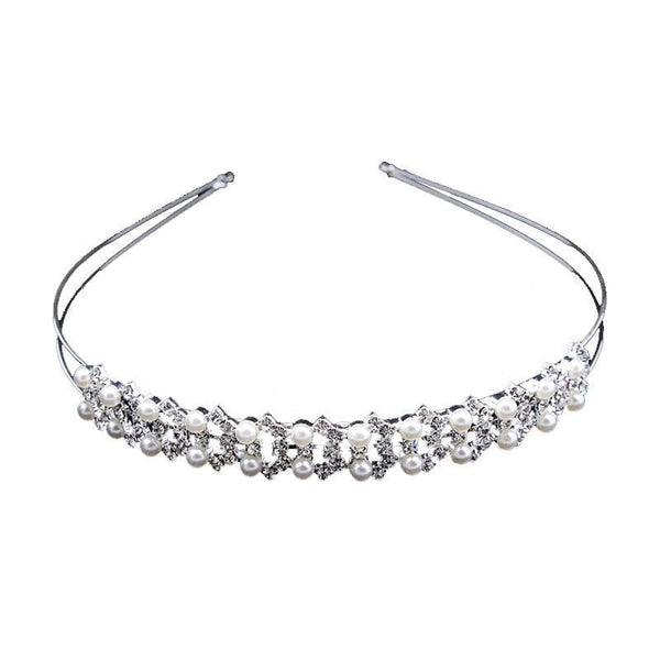 Wedding Reception Accessories Rhinestone With Double Permutation Imitation Pearls Wedding Bridal Tiara TIY