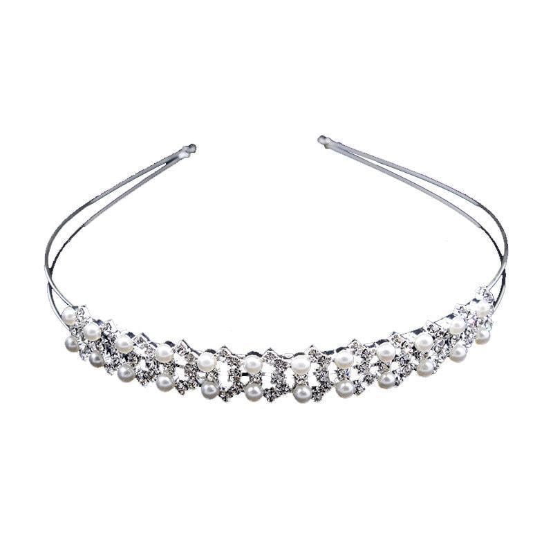 Wedding Reception Accessories Rhinestone With Double Permutation Imitation Pearls Wedding Bridal Tiara TIY