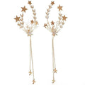 Wedding Reception Accessories Romantic Women Fashion Golden Color 2 Pcs Star Decoration Hair Jewelries TIY