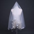 Wedding Reception Accessories Simple Flowers Design Women 1.5m Sweet Pattern Medium Length Bridal Veil TIY