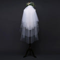 Wedding Reception Accessories Simple Four-layer Simple Design Romantic Women Wedding Veil With Comb TIY