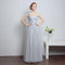 Wedding Reception Accessories Simple Grey Color Floor Length Ribbon Sash Bridesmaid Party Dress TIY