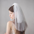 Wedding Reception Accessories Simple Handmade Multilayer Mesh Rhinestone Decor Wedding Veil TIY