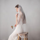 Wedding Reception Accessories Single Layer Simple Lace Decor Wedding Veil TIY