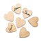 Wedding Reception Accessories Small Wooden Craft Hearts (Pack of 50) JM Weddings