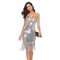 Wedding Reception Accessories Solid Color Sleeveless Metallic Sequin Design Tassel Party Dress TIY