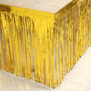 Wedding Reception Accessories Solid Color Wedding Party Decoration Sequin Foil Fringe Table Skirt TIY