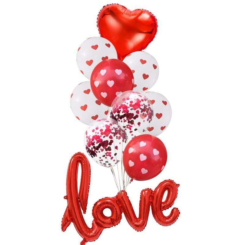 Sweet Valentine's Day Wedding Decoration 10 Balloons Set
