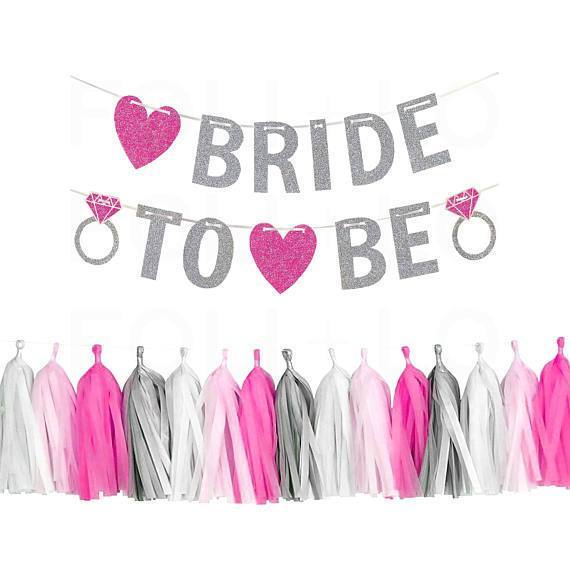 Sweet Wedding Decorations Banner Tassel Set