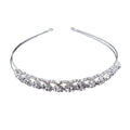 Trendy Rhinestone Crossed Wave Shape Design Wedding Bridal Tiara