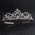 Unique Multicolor AB Finish Rhinestone Hollow Out Alloy Tiara
