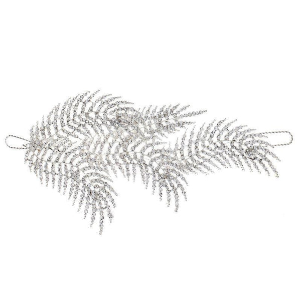 Unique Silver Color Women Alloy Leaves Design Wedding Hair Clip