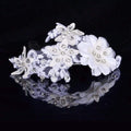 Wedding Reception Accessories Vintage Handmade Pure White Lace Flower Wedding Hair Jewelry TIY