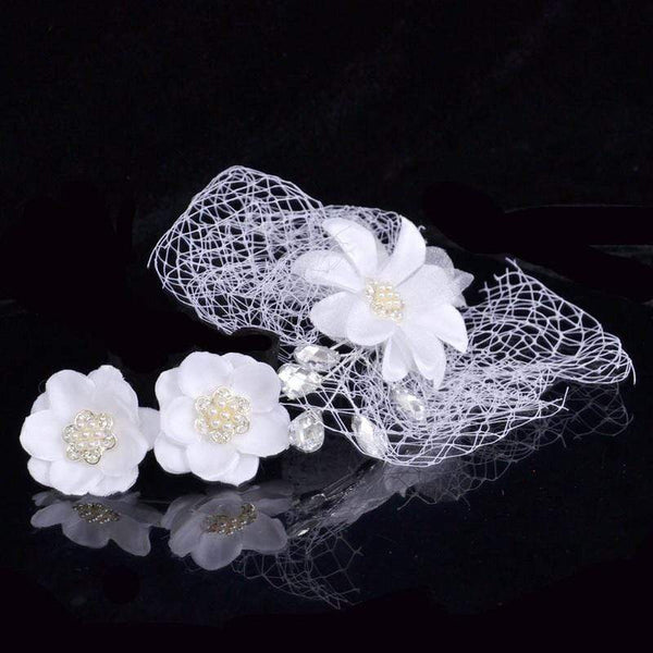 Wedding Reception Accessories Vintage Style Pure White Flower Wedding Hair Band TIY